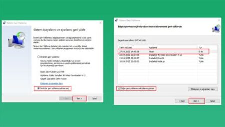 Windows 10’da Sistem Geri Yükleme Nasıl Yapılır?